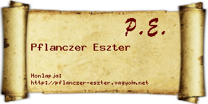Pflanczer Eszter névjegykártya